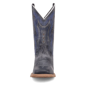 Laredo Women's Chic Blue Leather Square Toe Boot 2004