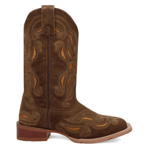 Laredo Women's Millie Olive Leather Square Toe Boot 2006
