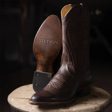 Load image into Gallery viewer, Stetson Women&#39;s Nora Brown Leather Snip Toe Boots 1471