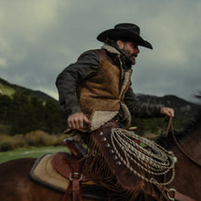 Load image into Gallery viewer, Stetson Men's Brown Distressed Suede Vest 6030