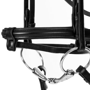 Equinavia Saga Padded Dressage Bridle & Reins - Black E10006