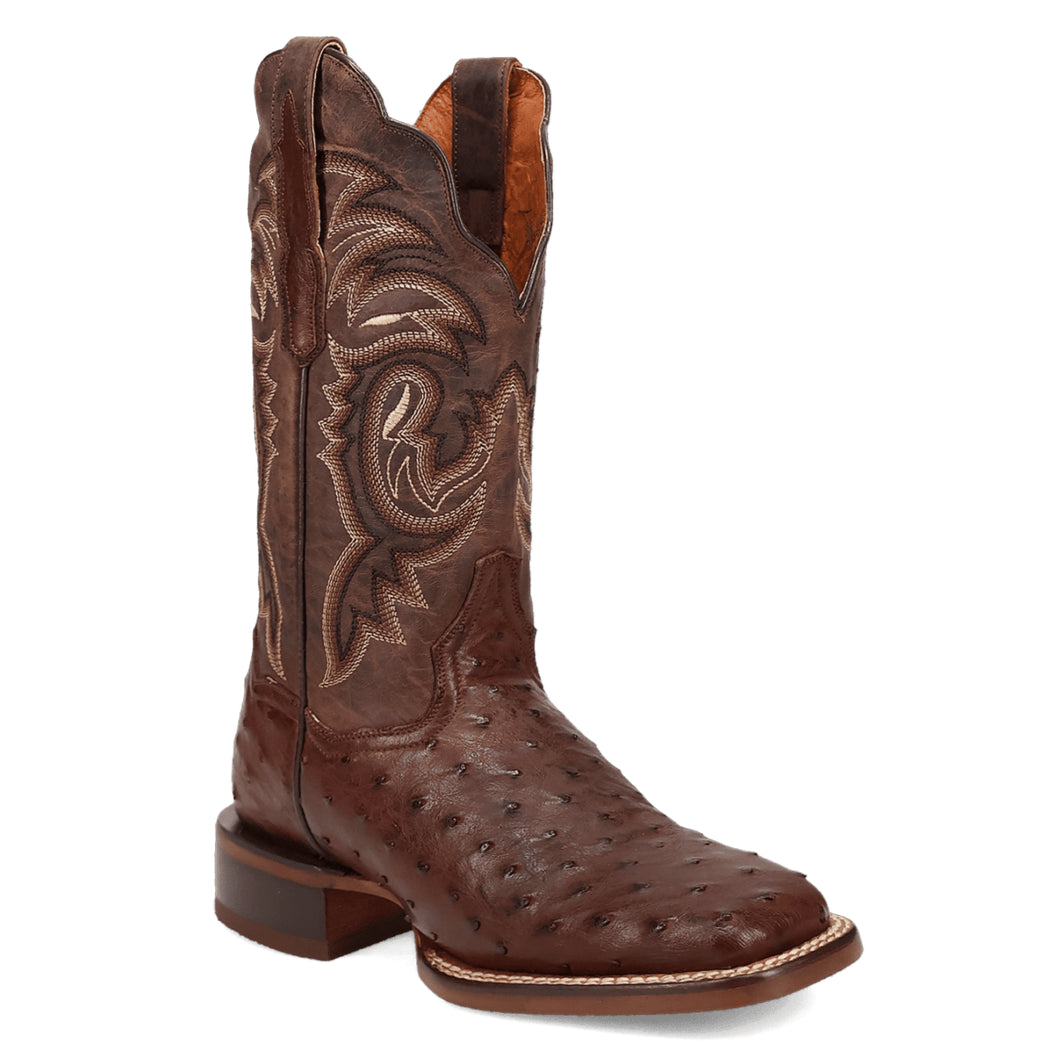 Dan Post Women's Kylo Ostrich Chocolate Square Toe Boot DP5250