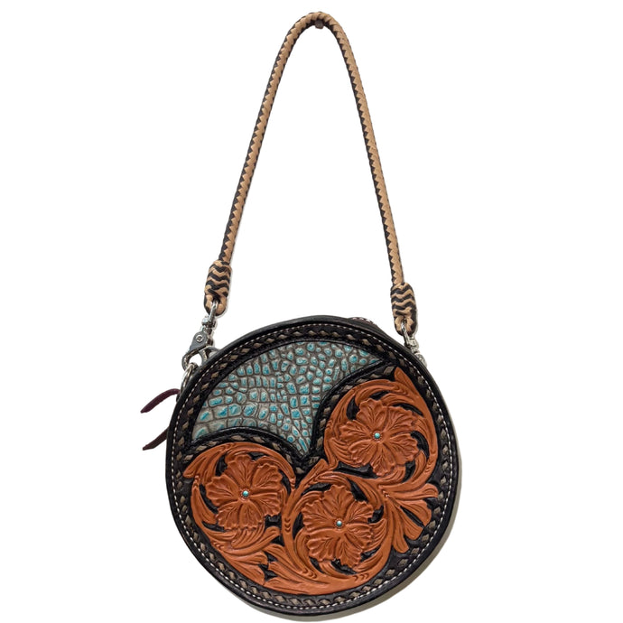 Alamo Saddlery 8 Inch Canteen - Turquoise Gator