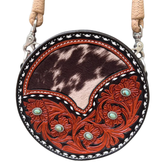 Alamo Saddlery 8 Inch Turquoise Stone Canteen Handbag