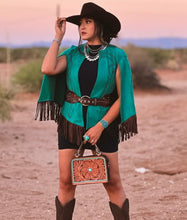 Load image into Gallery viewer, Alamo Saddlery Bronco Bag - Golden Cowboy Stitch