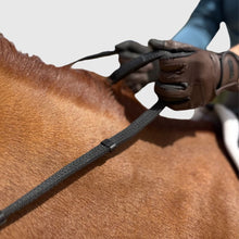 Load image into Gallery viewer, CorrectConnect Sure Grip Rubber Reins with 4&quot; Rein Stops-Superb Slim Rubber Woven Grip