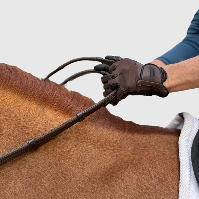 CorrectConnect Super Grip Reins -Heavy Rubber Rein for Ultimate Grip- Hand Stops 5