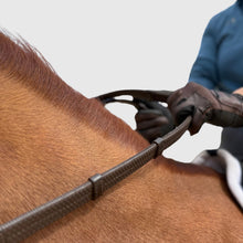 Load image into Gallery viewer, CorrectConnect Super Grip Reins -Heavy Rubber Rein for Ultimate Grip- Hand Stops 5&quot; (13cm) Apart