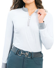 Load image into Gallery viewer, CorrectConnect White Sun Shirt with Glitter Bars