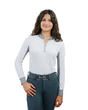 Load image into Gallery viewer, CorrectConnect White Sun Shirt with Glitter Bars