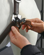 Load image into Gallery viewer, CorrectConnect Magna Halter ™ in Black with Fleece Noseband and Leather Breakaway