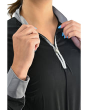 Load image into Gallery viewer, CorrectConnect Cool and Comfortable Black Sun Shirt with Glitter Bars