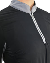 Load image into Gallery viewer, CorrectConnect Cool and Comfortable Black Sun Shirt with Glitter Bars