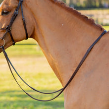 Load image into Gallery viewer, Equinavia Saga Fancy Stitched Figure 8 Bridle &amp; Reins - Chocolate Brown E10008