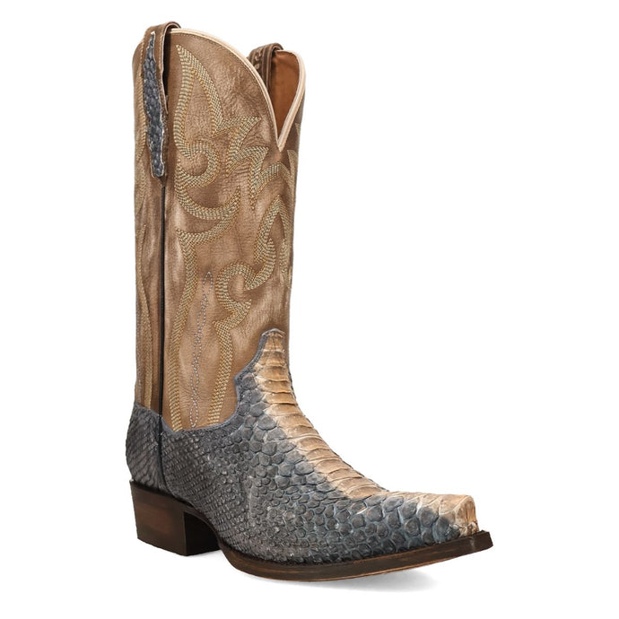 Dan Post Men's Stryker Grey/Bone Python Snip Toe Boot DP7122
