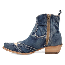 Load image into Gallery viewer, Dan Post Women&#39;s Stardust Blue Denim Snip Toe Boot DP7109