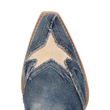 Load image into Gallery viewer, Dan Post Women&#39;s Stardust Blue Denim Snip Toe Boot DP7109