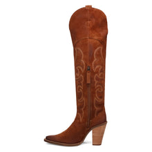 Load image into Gallery viewer, Dingo Women&#39;s Primadonna Suede Brown Leather Snip Toe Boot DI2190