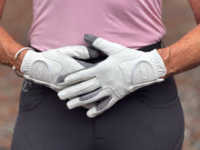 Load image into Gallery viewer, CorrectConnect Oil-Tac Copper Tech Leather Premium Riding Glove in White