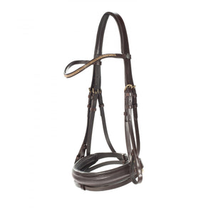 Equinavia Horze Lester Dressage Snaffle Bridle w/ Reins - Black 10019