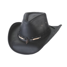 Load image into Gallery viewer, Bullhide Briscoe Leather Cowboy Hat 4052BL