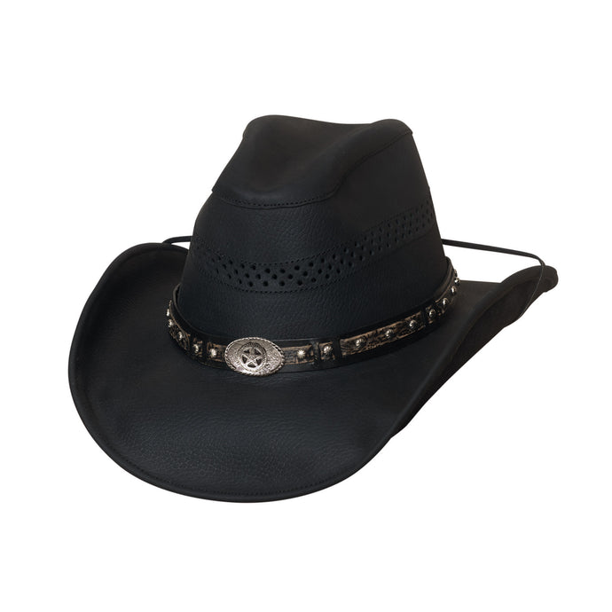 Bullhide Get On Leather Cowboy Hat 4065BL