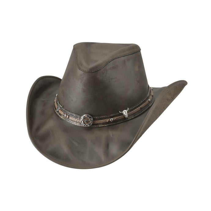 Bullhide Blazing A Trail Leather Cowboy Hat 4083BR