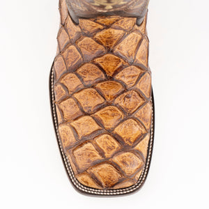 Ferrini Men's Bronco Pirarucu Print Square Toe Boots 43393-61