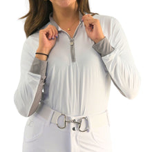 Load image into Gallery viewer, CorrectConnect White Sun Shirt with Glitter Bars