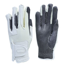 Load image into Gallery viewer, CorrectConnect Oil-Tac Copper Tech Leather Premium Riding Glove in White