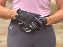 Load image into Gallery viewer, CorrectConnect Oil-Tac Copper Tech Leather Premium Riding Glove in Black