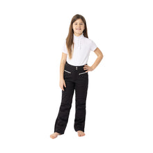 Load image into Gallery viewer, Equinavia Horze Kids Adeline Padded Waterproof Full Seat Breeches - Black 36604