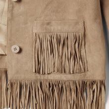 Load image into Gallery viewer, Stetson Womens Light Tan Fringe Suede Jacket 11-098-0539-0074-TA