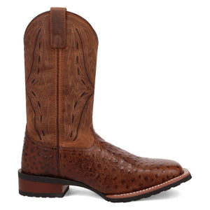 Laredo Men's Stride Chocolate Leather Square Toe Boot 8007