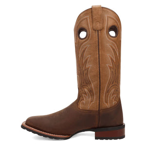 Laredo Men's Cullen Dark Brown Leather Square Toe Boot 8016
