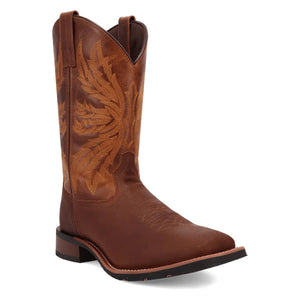 Laredo Men's Chet Dark Rust Leather Square Toe Boot 8022