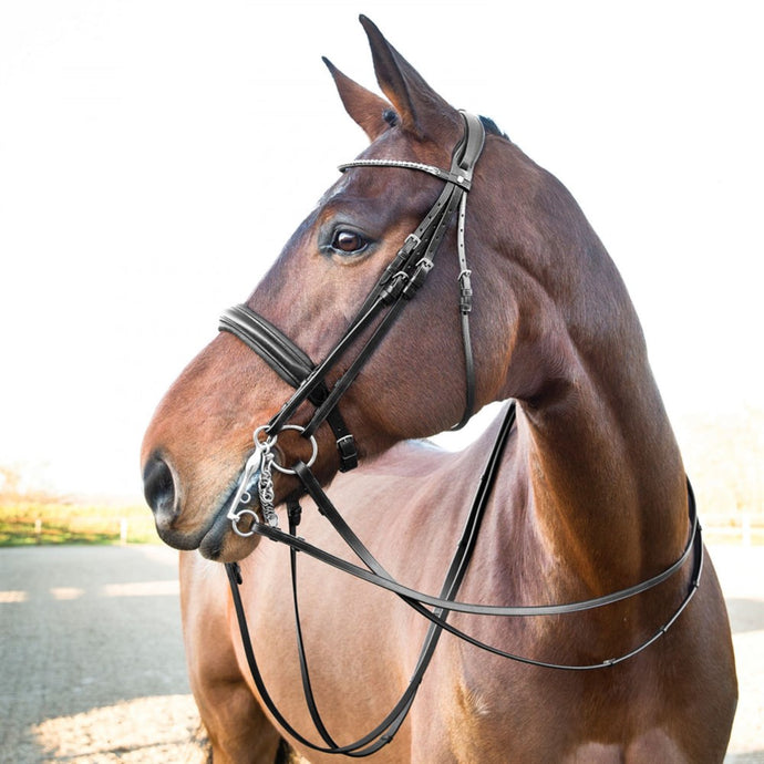 Equinavia Horze Vienna Weymouth Dressage Bridle - Black 10053