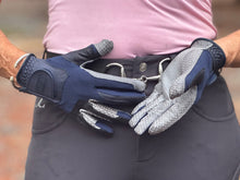 Load image into Gallery viewer, CorrectConnect Oil-Tac Copper Tech™️ Leather Premium Riding Glove in Navy