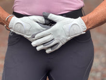 Load image into Gallery viewer, CorrectConnect Oil-Tac Copper Tech Leather Premium Riding Glove in White