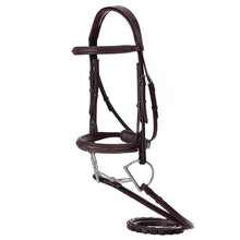 Load image into Gallery viewer, Equinavia Valkyrie Fancy Stitched Hunter Bridle &amp; Reins - Chocolate Brown E10003