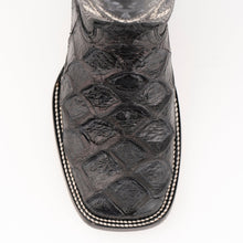 Load image into Gallery viewer, Ferrini Women&#39;s Bronco Pirarucu Print Square Toe Boots 93393-04