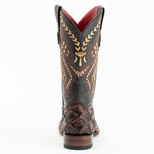 Load image into Gallery viewer, Ferrini Women&#39;s Bronco Pirarucu Print Square Toe Boots 93393-09