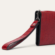 Load image into Gallery viewer, Stetson Women's Red Croco Embossed Clutch Wallet