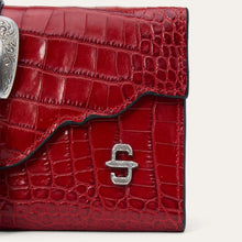 Load image into Gallery viewer, Stetson Women's Red Croco Embossed Clutch Wallet