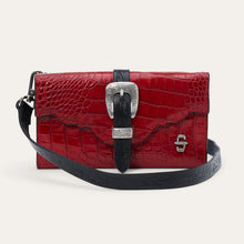 Load image into Gallery viewer, Stetson Women's Red Croco Embossed Clutch Wallet