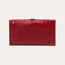 Load image into Gallery viewer, Stetson Women's Red Croco Embossed Clutch Wallet