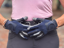Load image into Gallery viewer, CorrectConnect Oil-Tac Copper Tech™️ Leather Premium Riding Glove in Navy