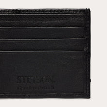 Load image into Gallery viewer, Stetson Men's Black Classic Ostrich Bi-Fold Wallet