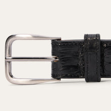 Load image into Gallery viewer, Stetson Men's Black Classic Caiman Western Tab Belt - 1 1/4" Width