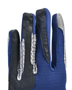 CorrectConnect Oil-Tac Copper Tech™️ Leather Premium Riding Glove in Navy